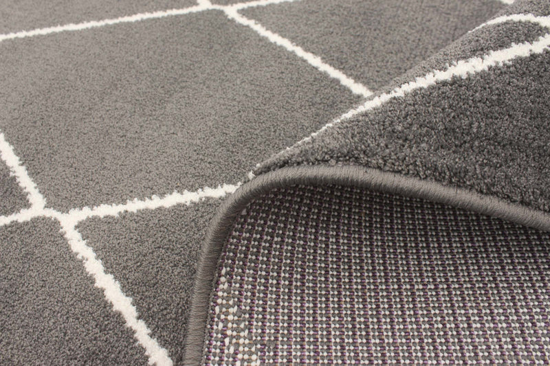 August Dark Grey-White 7'10\" x 10'2\" Area Rug
