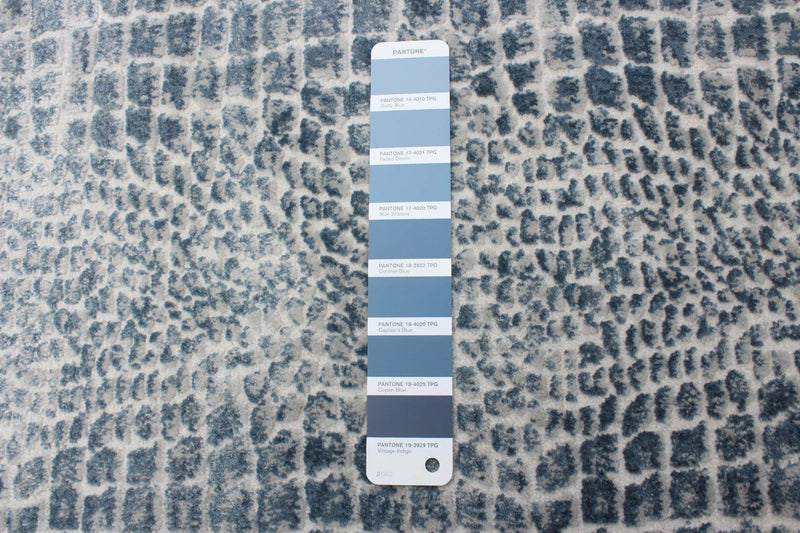 Kecia Blue/cream Rug 6'7\" X 9'6\" Area Rug