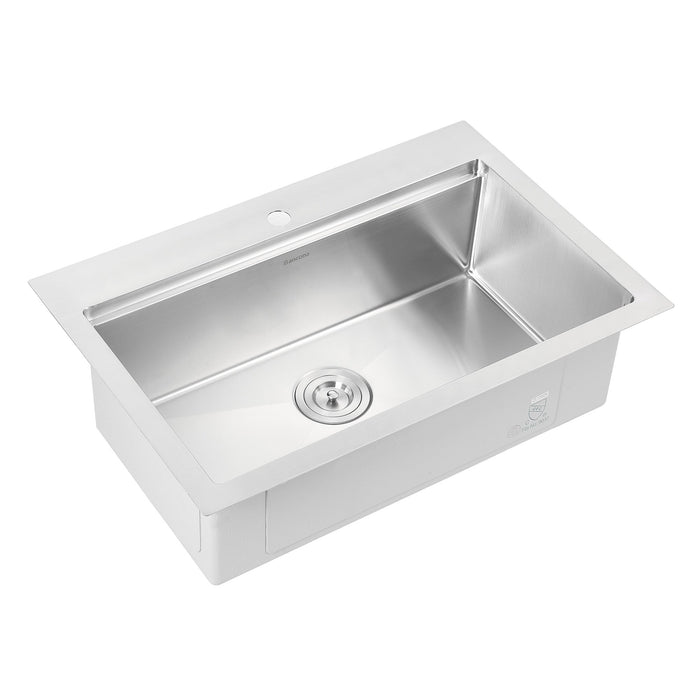 Ancona 30\" Drop-In Workstation Kitchen Sink - AN-3128