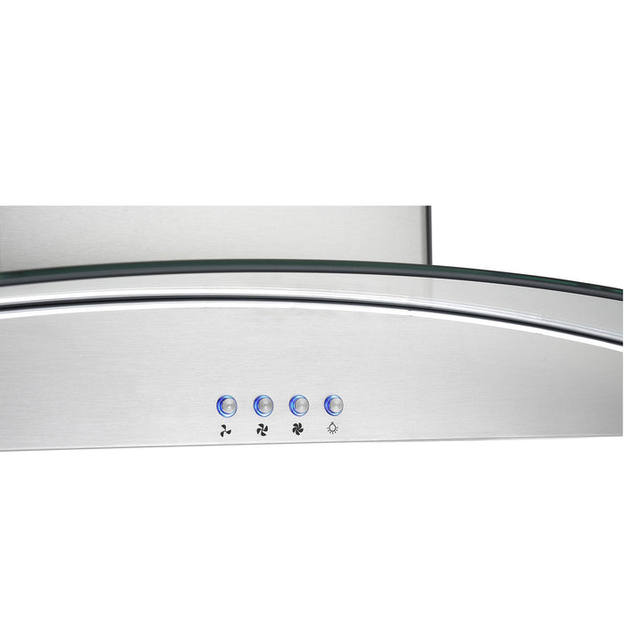 Ancona IGCC630 30\" Island Glass Stainless Steel Range Hood - AN-1404
