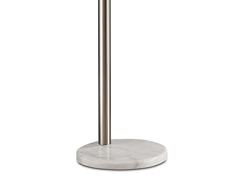 88\" Modern Brushed Steel 5-Light Peacock Floor Lamp