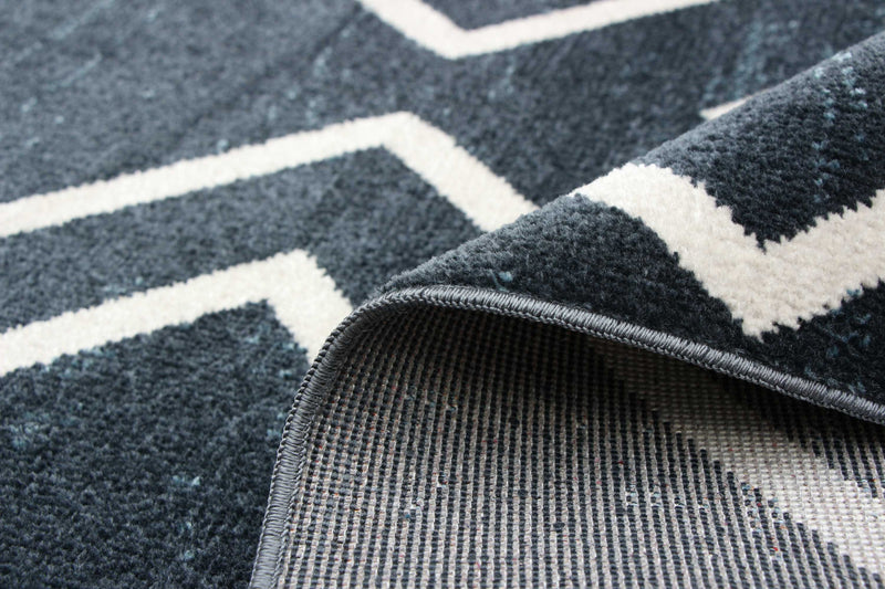 Kenza Blue Machine Washable Area Rug - 3'0\" x 5'0\"