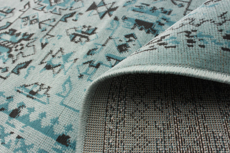 Awena Aqua 5'3\" x 7'7\" Area Rug