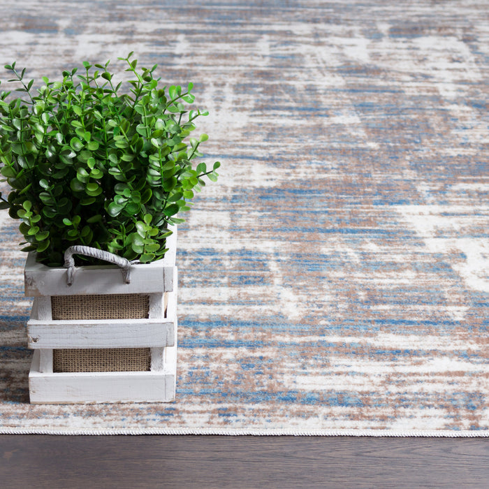 Shi Abstract Blue 4x6 Area Rug