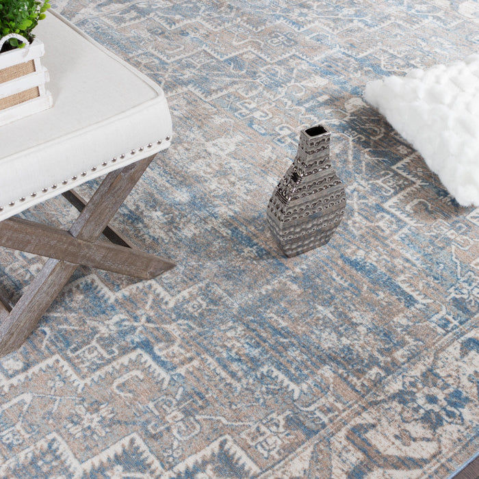 Shi Vin Diamond Blue 3x5 Area Rug