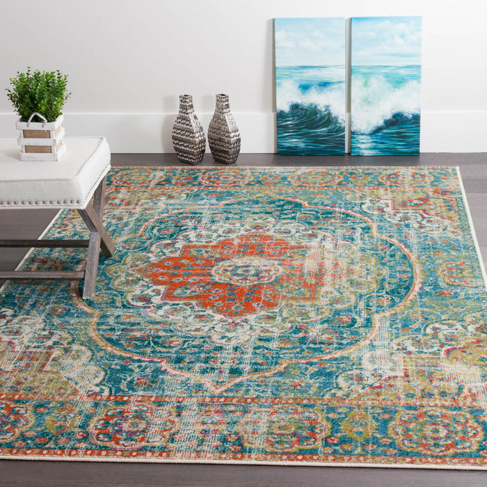 Sav Royal Turquoise 3x5 Area Rug