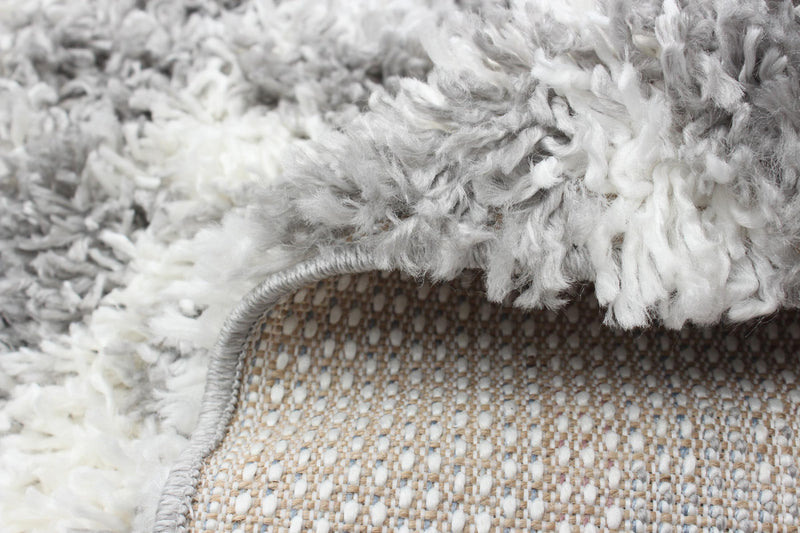 Helma Urban Cream, Dark Grey Shag 6'7\" X 9'6\" Area Rug