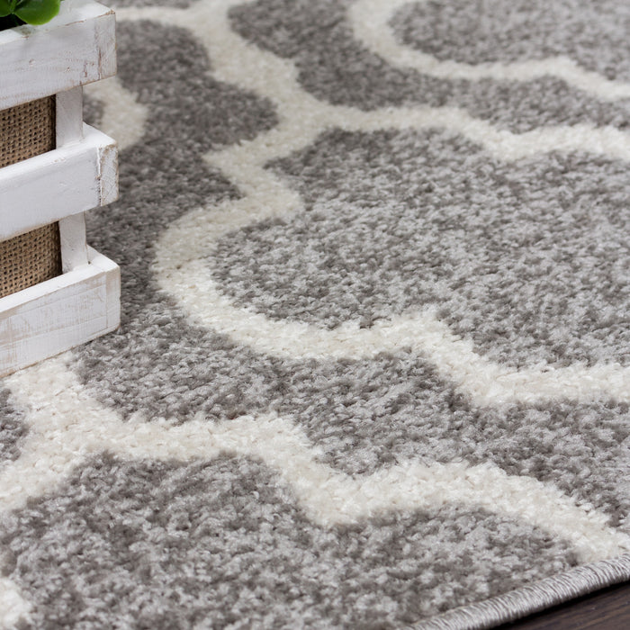 Lav Lat Grey 4x6 Area Rug