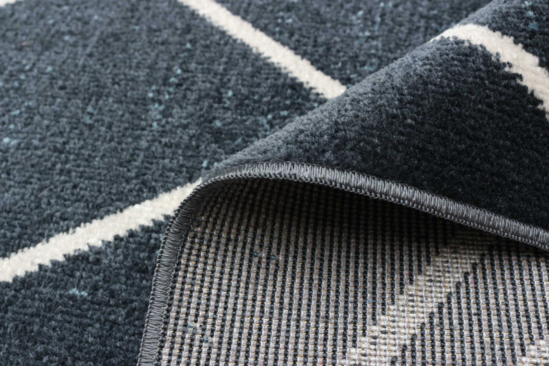 Kenza Blue Machine Washable Area Rug - 2'6\" x 8'0\"