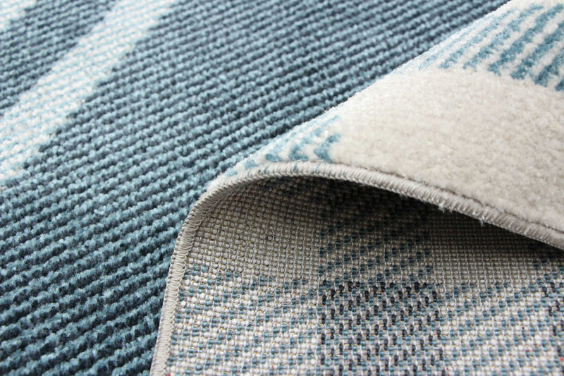 Roma Blue Machine Washable Area Rug - 5'0\" x 7'0\"