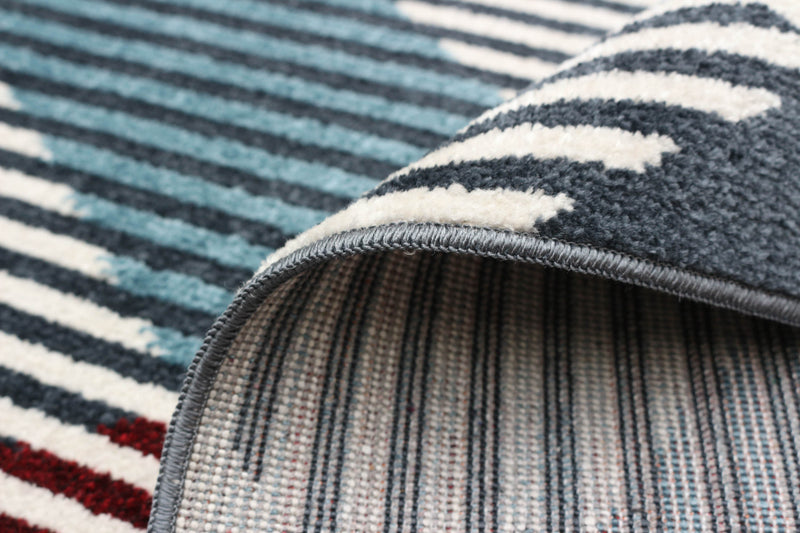 Kors Blue Machine Washable Area Rug - 8'0\" x 10'0\"