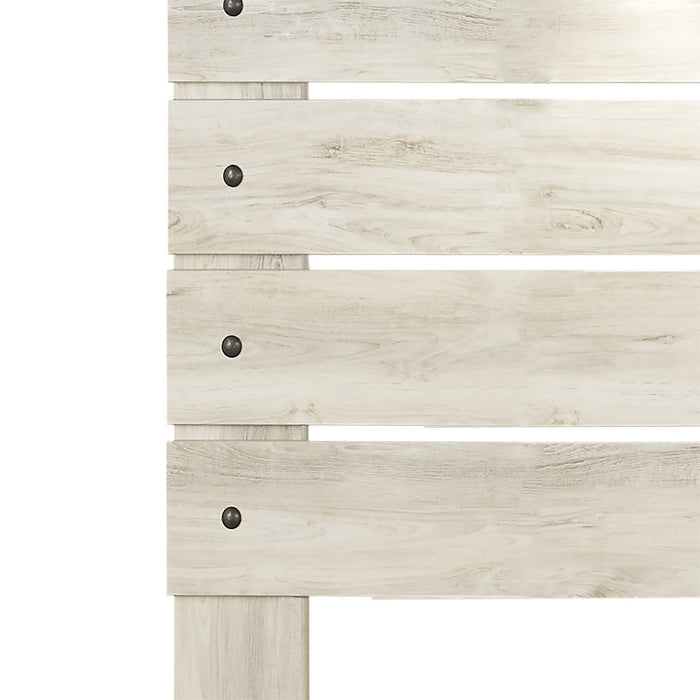 Abby 6pc Bedroom Set with Side Storage Bed, Dresser, Mirror & Nightstand, LED, USB, White - Full Size