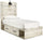 ["Abby Side Storage Bed with LED Light & USB Ports for Kids, White - Twin Size"]