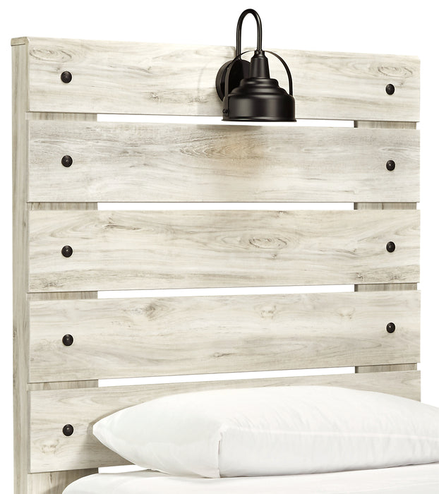 Abby Side Storage Bed with LED Light & USB Ports for Kids, White - Twin Size