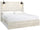 ["Abby Panel Bed with Headboard & Frame, LED, USB, White - King Size"]