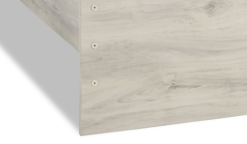 Abby 6pc Bedroom Set with Panel Bed, Dresser, Mirror & Nightstand, LED, USB, White - King Size