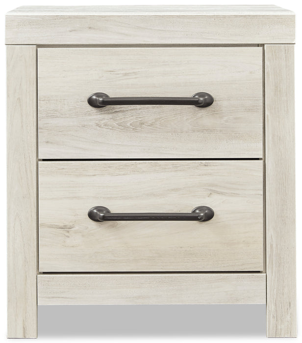 Abby Bedside 2-Drawer Nightstand with USB Port, 21.8\"W x 24.5\"H - White