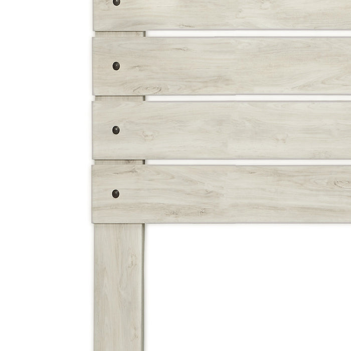 Abby Panel Headboard with LED Light & USB Ports, White - King Size