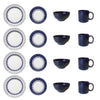 Actual 16-Piece Dinnerware Set - Blue Ivory 