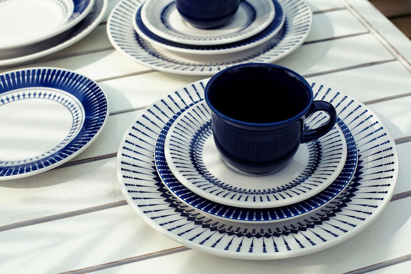 Actual 16-Piece Dinnerware Set - Blue Ivory 