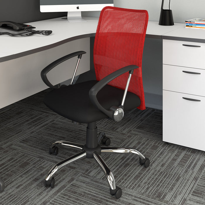 Andre 24\" Adjustable Mesh Office Chair - Red