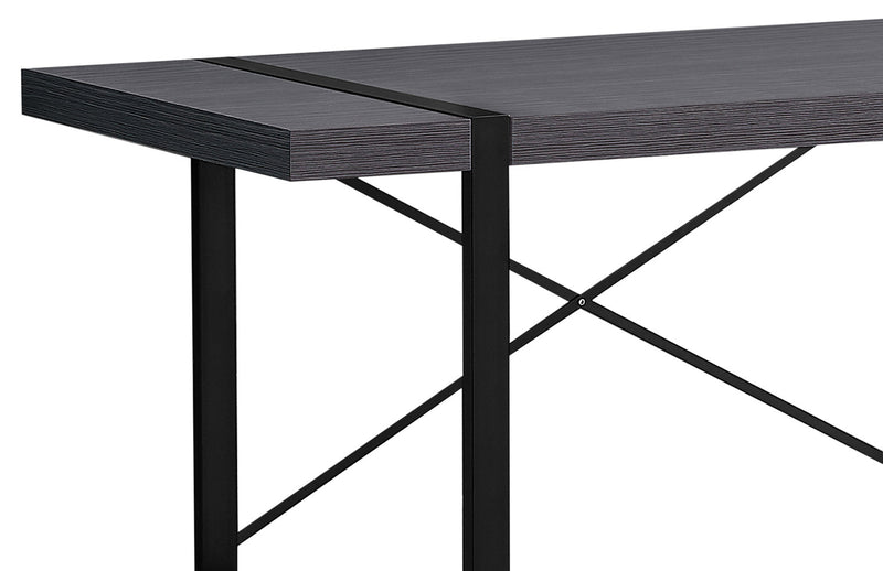 Avery 49\" Reclaimed Wood Look Office Desk - Dark Grey
