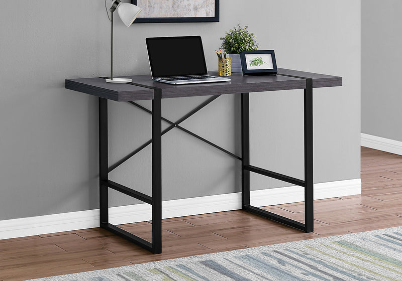 Avery 49\" Reclaimed Wood Look Office Desk - Dark Grey