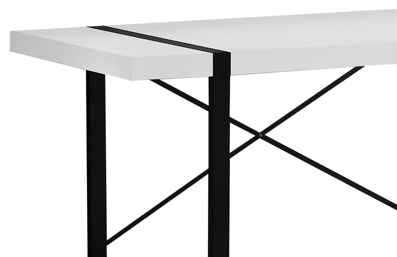 Avery 49\" Reclaimed Wood Look Office Desk - White