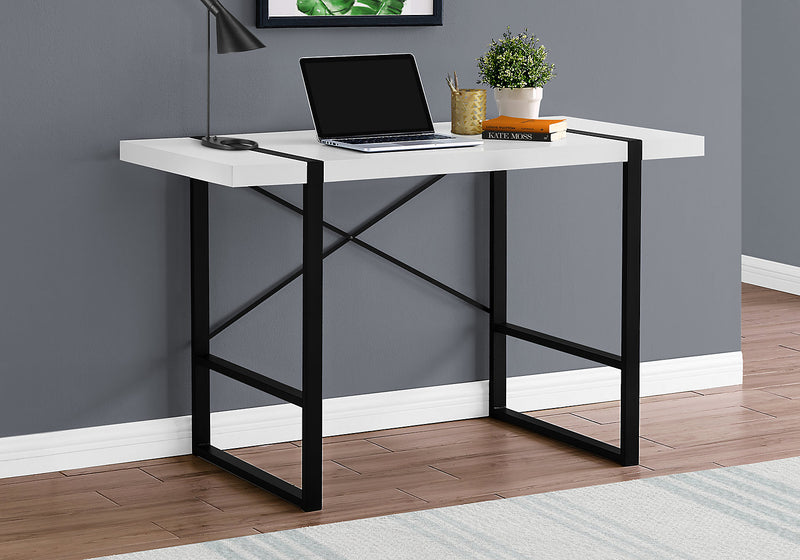 Avery 49\" Reclaimed Wood Look Office Desk - White
