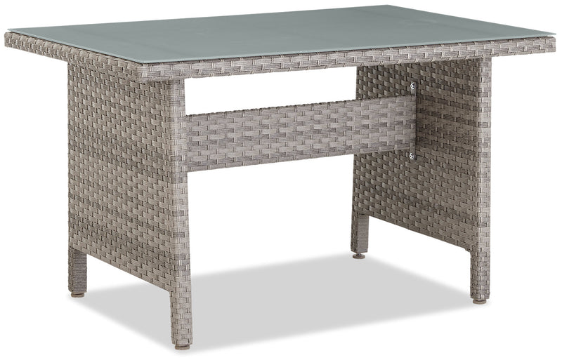 Bermuda 6-Piece Canopy Outdoor Patio Conversation Set - Hand-Woven Resin Wicker, UV & Weather Resistant - Grey