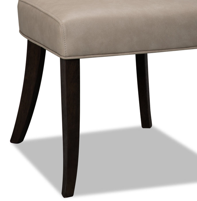 Bree Dining Chair with Vegan Leather Fabric - Taupe