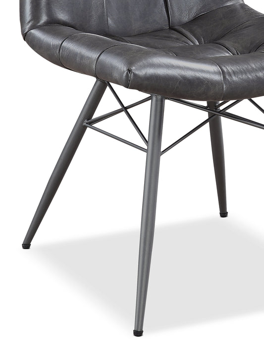 Bowery 5pc Dining Set with Table & 4 Avis Chairs, Sheesham Wood, Metal, 80\"W - Brown