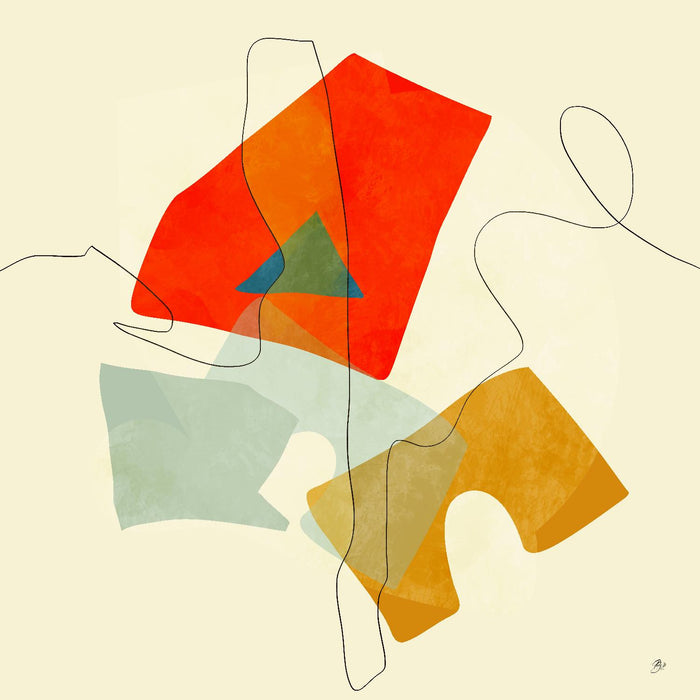 \"Mid Century Geometric\" Giant Art 54x54 Wall Art