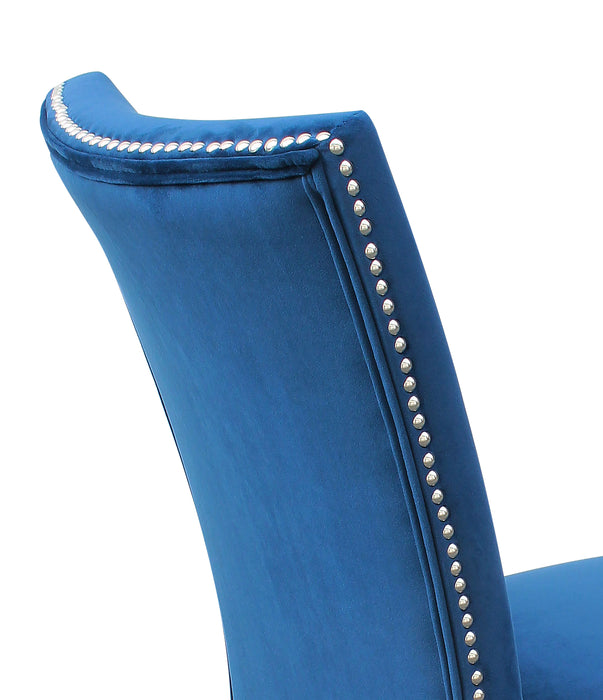 Cami Counter-Height Dining Chair with Velvet Fabric - Blue