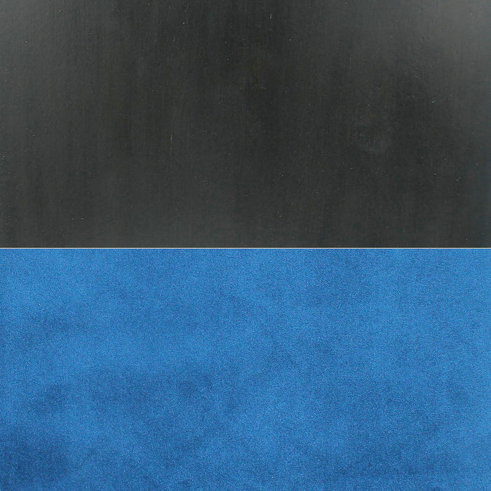 Cami 7pc Dining Set with Table & 6 Blue Chairs, Genuine Marble Top, 70\"W 