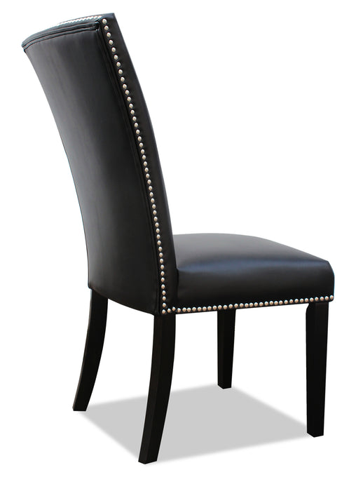 Cami Dining Chair with Vegan-Leather Fabric - Black