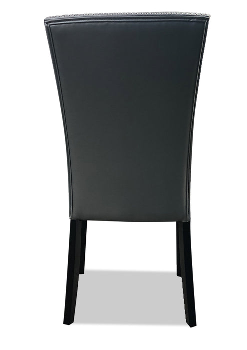 Cami Dining Chair with Vegan-Leather Fabric - Black