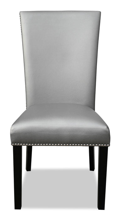 Cami Dining Chair with Vegan-Leather Fabric - Grey