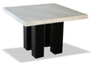 Cami Counter-Height Dining Table with Genuine Marble Top, 54\"W Square - White
