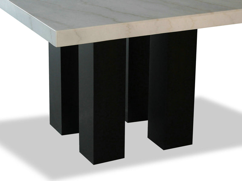 Cami Counter-Height Dining Table with Genuine Marble Top, 54\"W Square - White