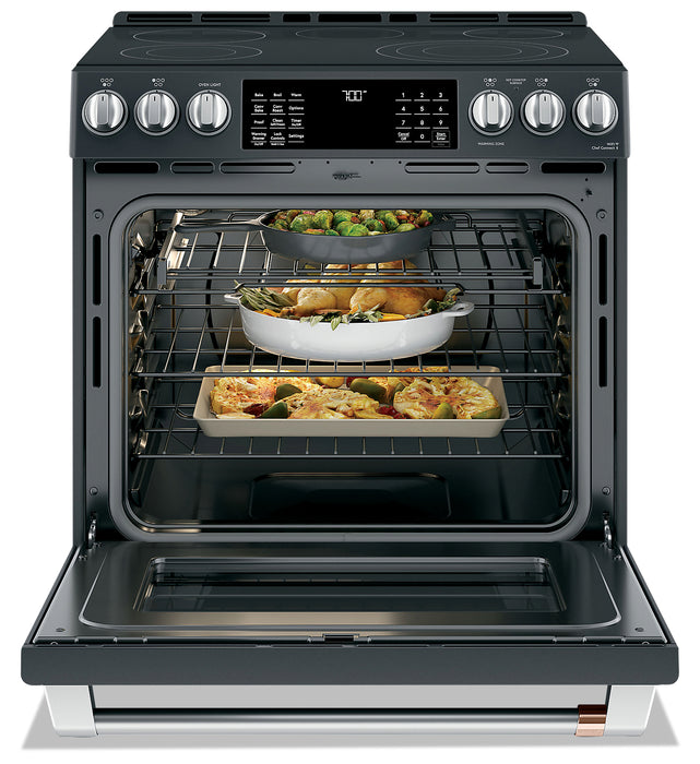 Cafe 5.7 Cu. Ft. Smart Electric Range with True European Convection - Matte Black - CCES700P3MD1