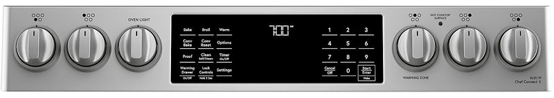 Cafe 5.7 Cu. Ft. Smart Electric Range with True European Convection and Self Clean Racks - Stainless Steel - CCES700P2MS1