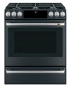 Cafe 5.6 Cu. Ft. Smart Gas Range with True European Convection and Self Clean Racks - Matte Black - CCGS700P3MD1