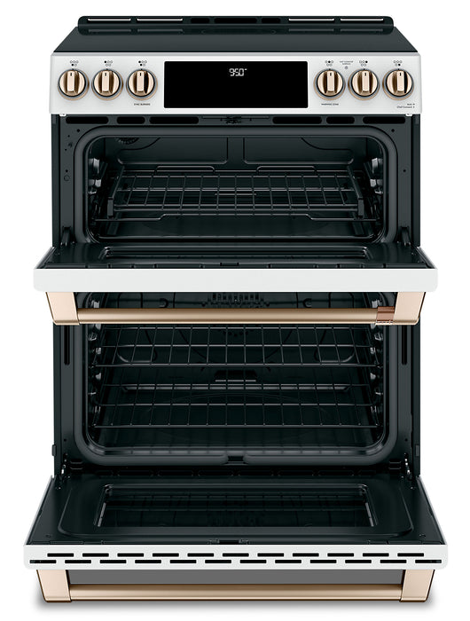 Cafe 7 Cu. Ft. Smart Induction Range with True European Convection and Self Clean Racks - Matte White - CCHS950P4MW2