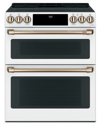 Cafe 7 Cu. Ft. Smart Induction Range with True European Convection and Self Clean Racks - Matte Whit…