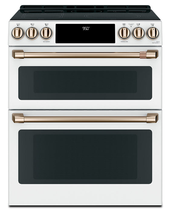 Cafe 7 Cu. Ft. Smart Induction Range with True European Convection and Self Clean Racks - Matte White - CCHS950P4MW2