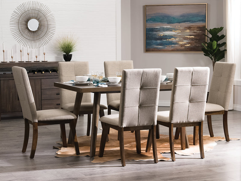 Chelsea Dining Chair with Linen-Look Fabric - Taupe