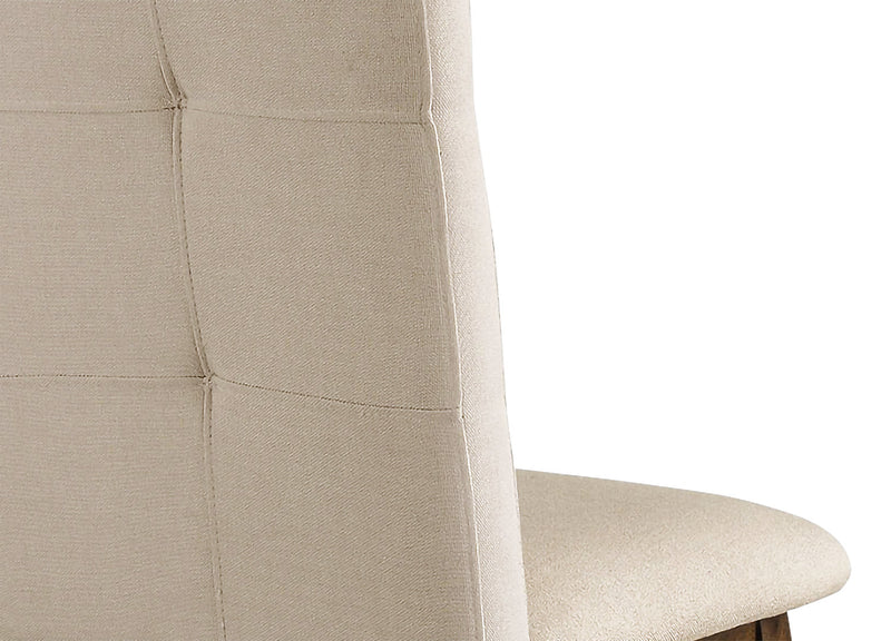 Chelsea 5pc Dining Set with Table & 4 Taupe Chairs, 48\"W Round - Walnut Brown