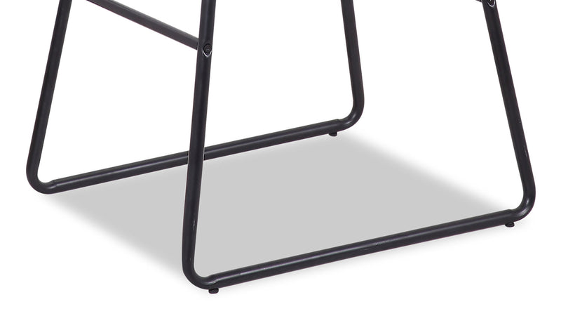 Coty Barstool with Vegan Leather Fabric, Metal - Brown