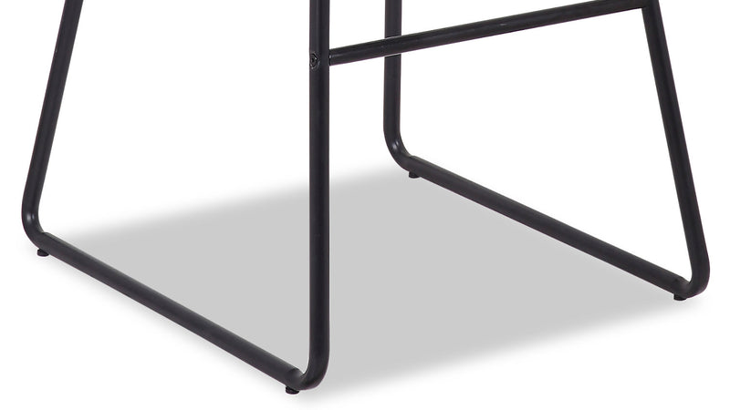 Coty Barstool with Vegan Leather Fabric, 30\"H, Metal - Grey